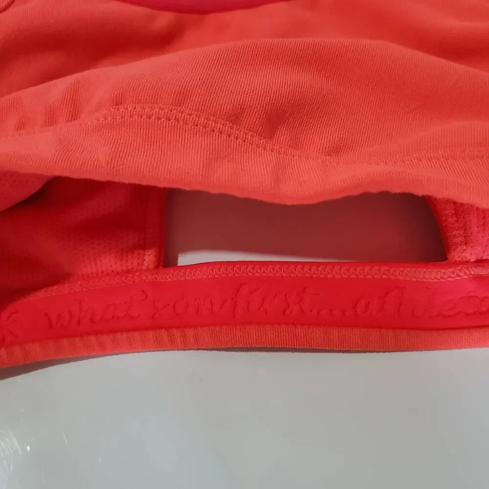 Athleta Triple Dare Sports Bra Red It Neon Women's Size XS Activewear Athletic